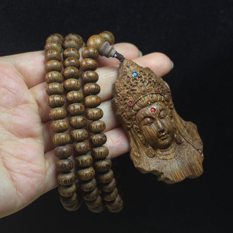 Agarwood 108 Bead Guanyin Mala – Bracelet or Necklace