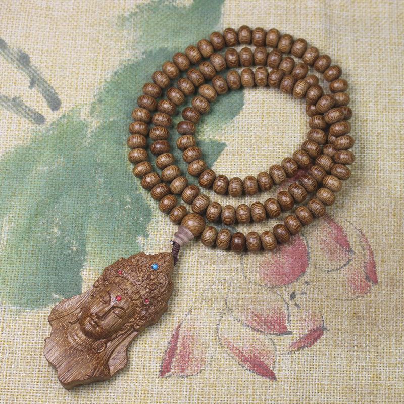 Agarwood 108 Bead Guanyin Mala – Bracelet or Necklace