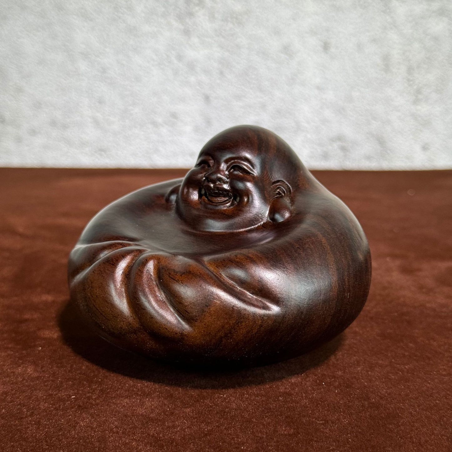 Wobbling Buddha Statue – Hand-Carved Ebony, Symbol of Joy & Balance (10cm)