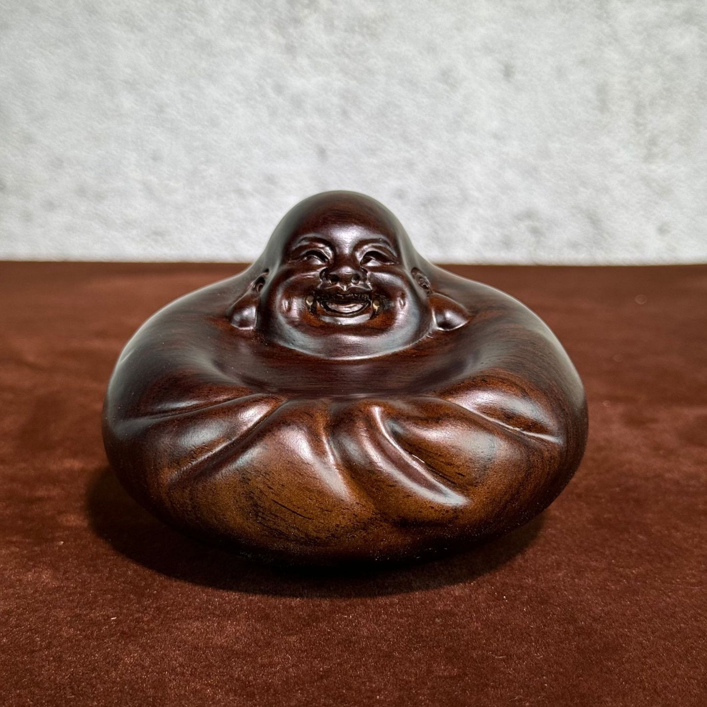 Wobbling Buddha Statue – Hand-Carved Ebony, Symbol of Joy & Balance (10cm)