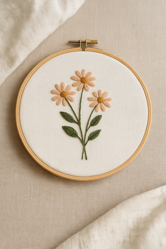 Handmade Off-White Linen Coaster – Set of 2
