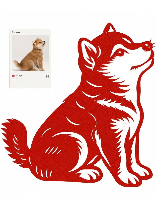 Custom Chinese Paper Cutting from Photo (Pet & People)