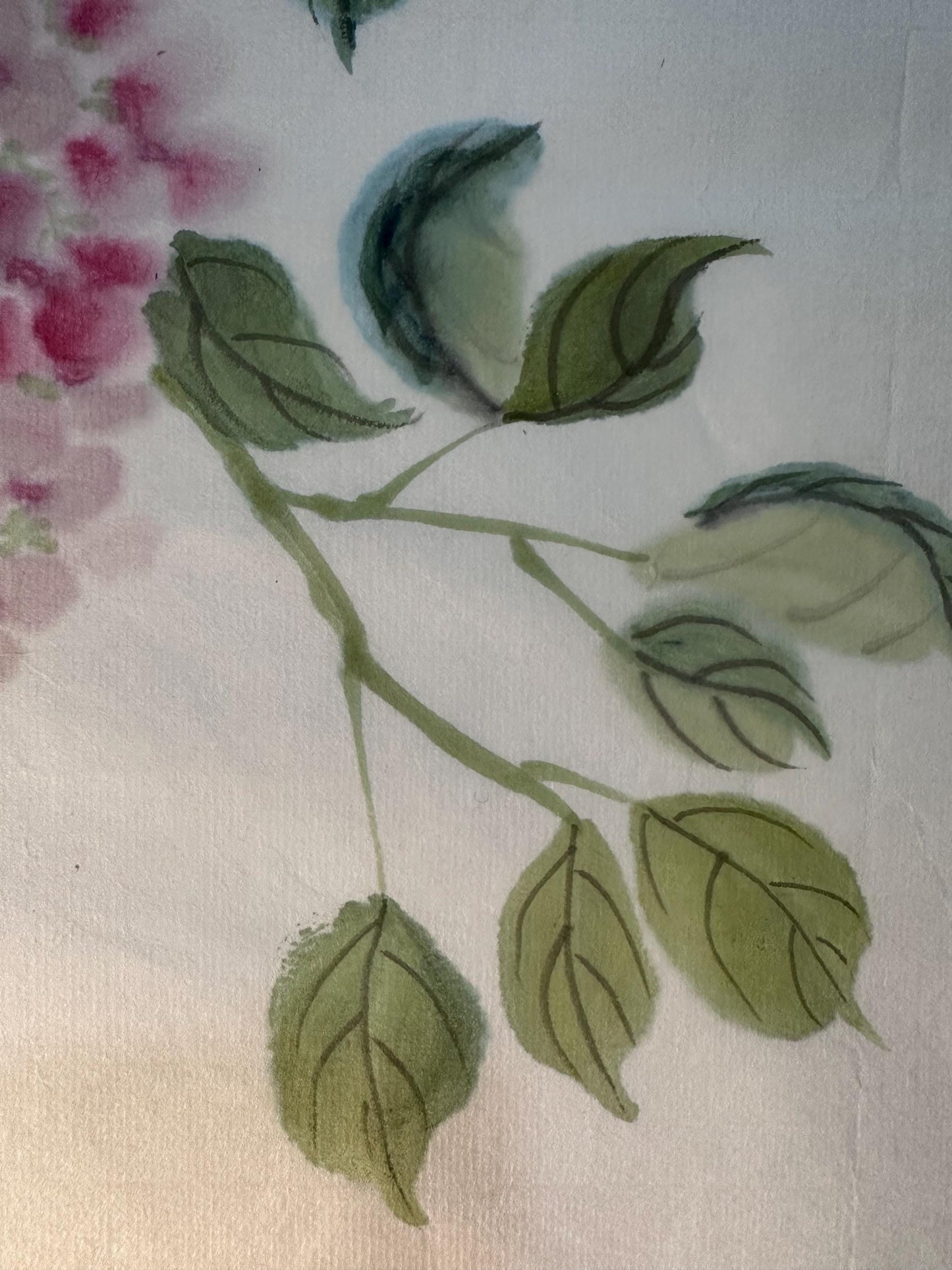 Original Chinese Ink Painting “Spring Whispers”, Butterflies and Blossoms, Hand Painted Floral Wall Art, 14 x 16 Inches